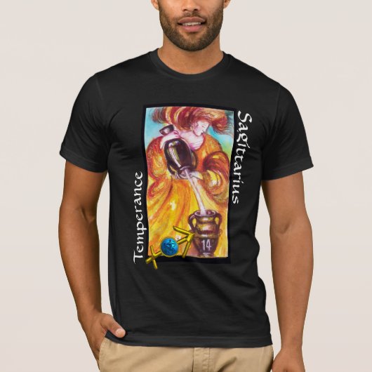 BOOGSCHUTTER, TEMPERANCE TAROT ZODIAC VERJAARDAG T T-SHIRT (Voorkant)
