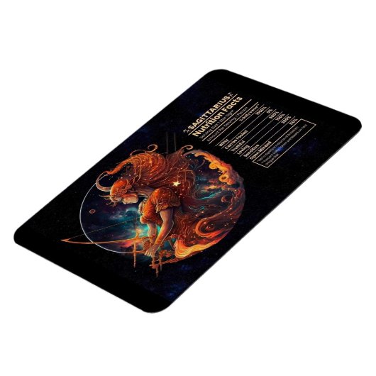 Boogschutter-thema voedingswaarde magneet (Linkerzijde)