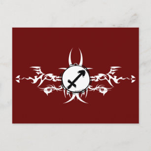 Boogschutter Tribal Briefkaart