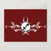 Boogschutter Tribal Briefkaart (Voorkant)
