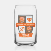 Boogschutter Verjaardag Crest™ 22-30 november Blikvorm Glas (Achterkant)