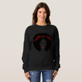 Boogschutter Vibes Afro Queen Red Lip Zodiac Astro Trui (Voorkant volledig)