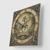 Boogschutter Vintage Zodiac Wandklok (Hoek)