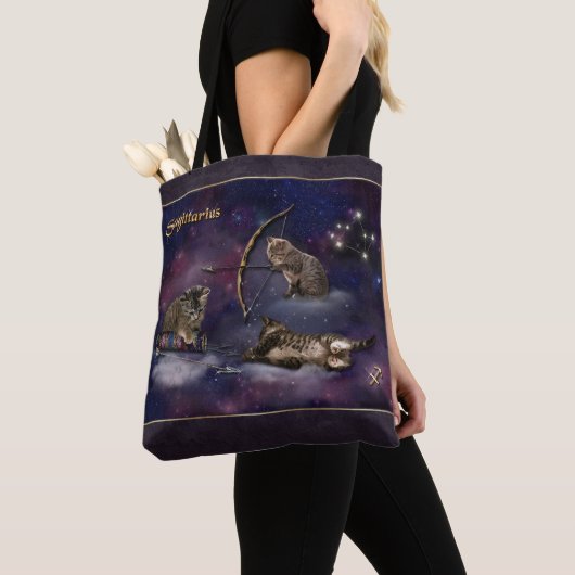 Boogschutter voor kattenliefhebbers tote bag (Dichtbij)