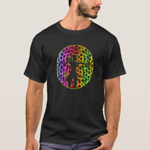 Boogschutter Vrouw Meisje Luipaard Motief Boog En  T-shirt