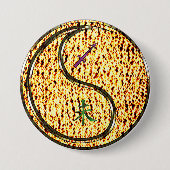 Boogschutter & Vuur Geit Ronde Button 7,6 Cm (Voorkant)