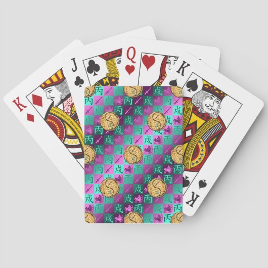 Boogschutter & Vuur Hond Pokerkaarten (Achterkant)
