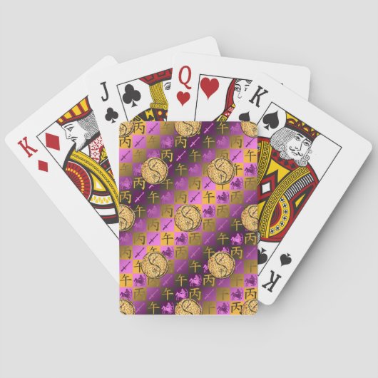 Boogschutter & Vuur Paard Pokerkaarten (Achterkant)
