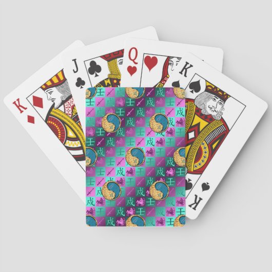Boogschutter & Water Hond Pokerkaarten (Achterkant)