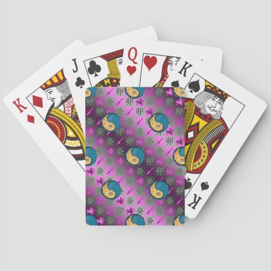 Boogschutter & Water Konijn Pokerkaarten (Achterkant)