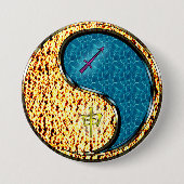 Boogschutter & Wateraap Ronde Button 7,6 Cm (Voorkant)