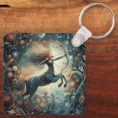 Boogschutter Zodiac Astrologie Mystieke Verjaardag Sleutelhanger (Achterkant)