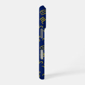 Boogschutter Zodiac + Astrologie Symbolen PTN Gld iPhone Hoesje (Rechterkant)