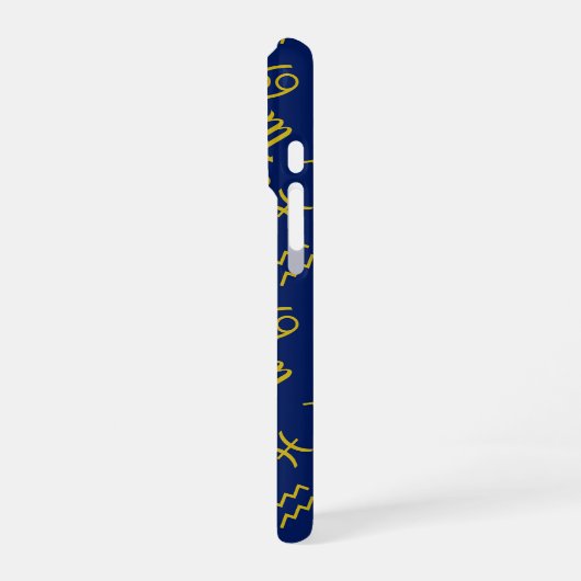 Boogschutter Zodiac + Astrologie Symbolen PTN Gld  iPhone Hoesje (Linkerkant)