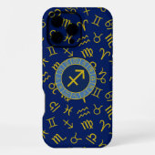 Boogschutter Zodiac + Astrologie Symbolen PTN Gld  iPhone Hoesje (Achterkant)