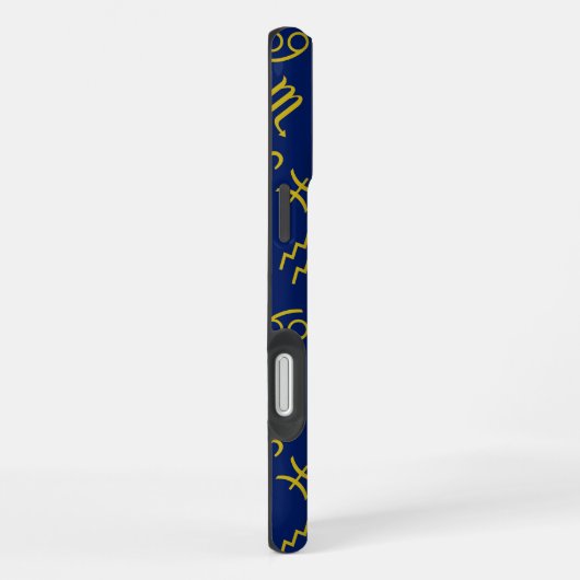 Boogschutter Zodiac + Astrologie Symbolen PTN Gld  iPhone Hoesje (Rechterkant)