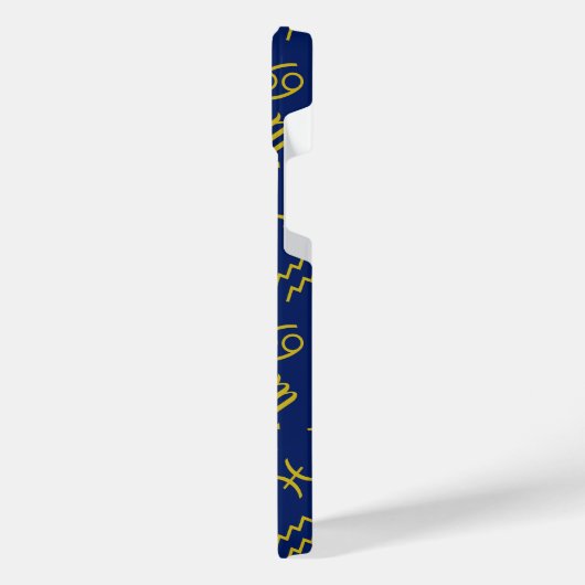 Boogschutter Zodiac + Astrologie Symbolen PTN Gld  iPhone Hoesje (Linkerkant)