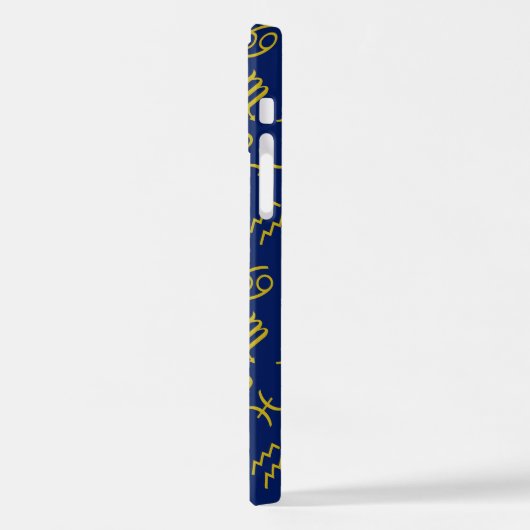 Boogschutter Zodiac + Astrologie Symbolen PTN Gld  iPhone Hoesje (Linkerkant)