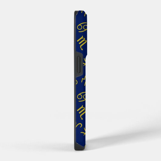 Boogschutter Zodiac + Astrologie Symbolen PTN Gld  iPhone Hoesje (Rechterkant)