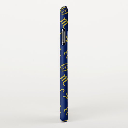 Boogschutter Zodiac + Astrologie Symbolen PTN Gld  iPhone Hoesje (Rechterkant)