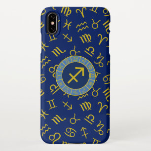 Boogschutter Zodiac + Astrologie Symbolen PTN Gld  iPhone XS Max Hoesje