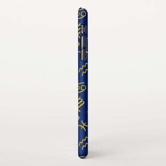 Boogschutter Zodiac + Astrologie Symbolen PTN Gld  iPhone Hoesje (Linkerkant)