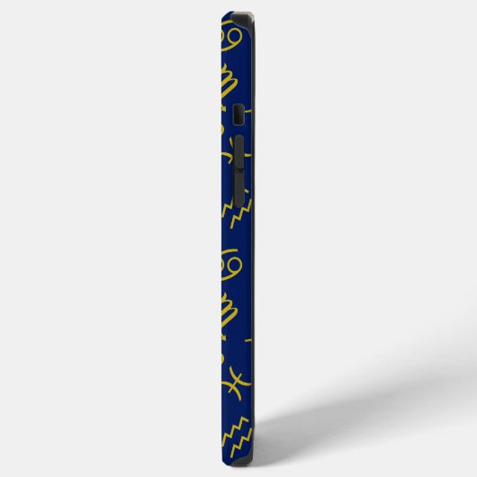 Boogschutter Zodiac + Astrologie Symbolen PTN Gld  iPhone Hoesje (Linkerkant)