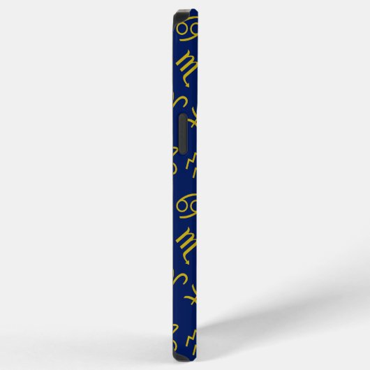 Boogschutter Zodiac + Astrologie Symbolen PTN Gld  iPhone Hoesje (Rechterkant)