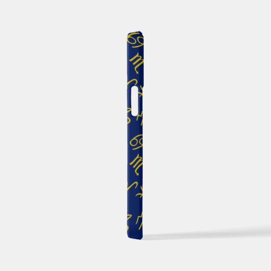 Boogschutter Zodiac + Astrologie Symbolen PTN Gld  iPhone Hoesje (Rechterkant)