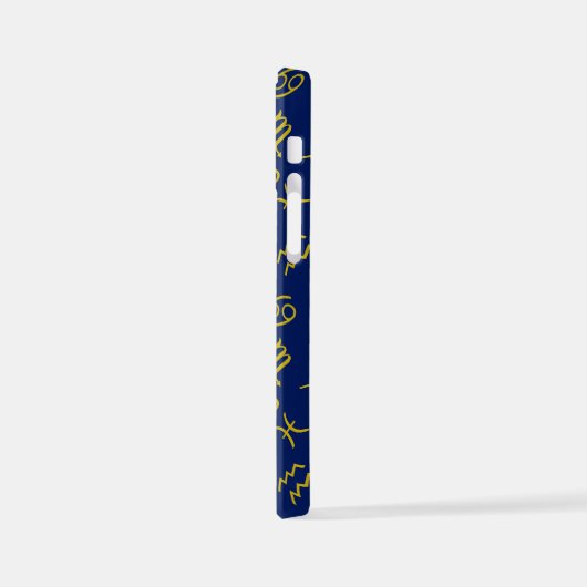 Boogschutter Zodiac + Astrologie Symbolen PTN Gld  iPhone Hoesje (Linkerkant)