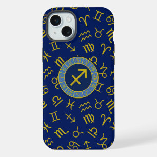 Boogschutter Zodiac + Astrologie Symbolen PTN Gld  iPhone 15 Plus Case