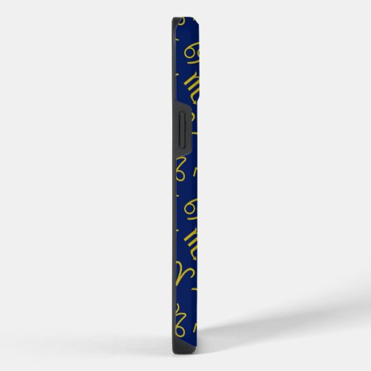 Boogschutter Zodiac + Astrologie Symbolen PTN Gld  iPhone Hoesje (Rechterkant)