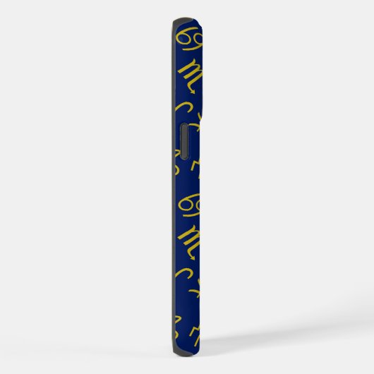 Boogschutter Zodiac + Astrologie Symbolen PTN Gld  iPhone Hoesje (Rechterkant)