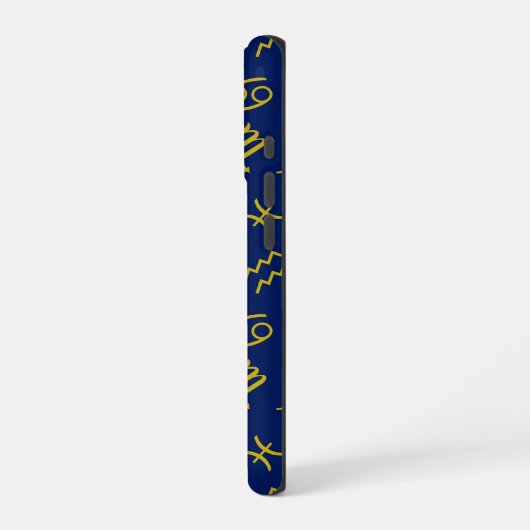 Boogschutter Zodiac + Astrologie Symbolen PTN Gld  iPhone Hoesje (Linkerkant)