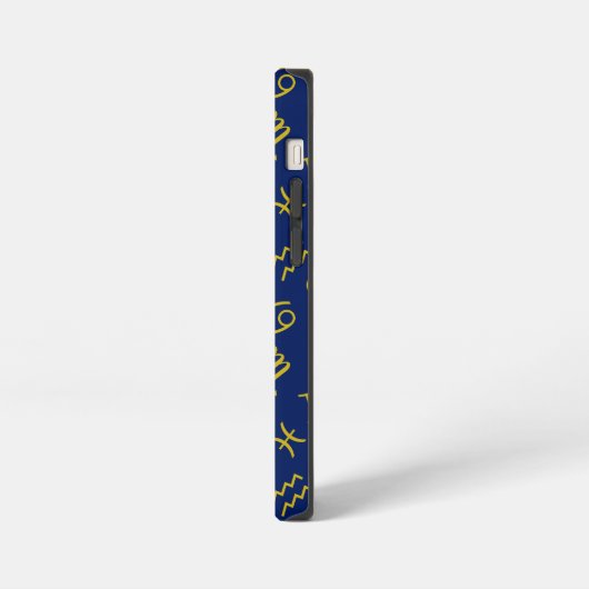 Boogschutter Zodiac + Astrologie Symbolen PTN Gld iPhone Hoesje (Linkerkant)