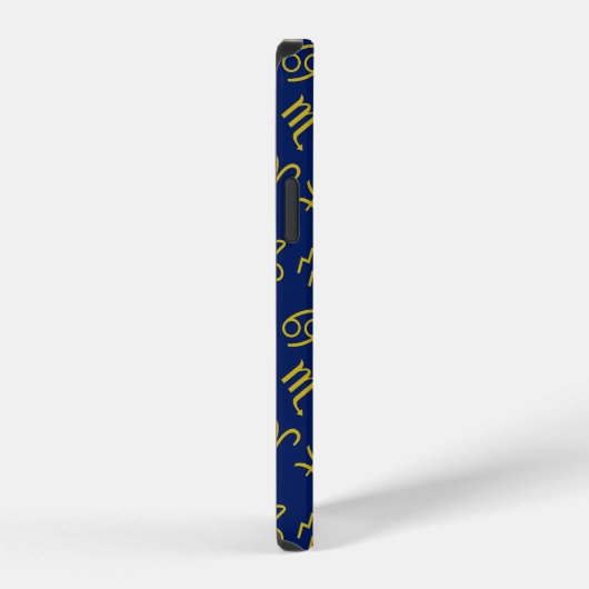 Boogschutter Zodiac + Astrologie Symbolen PTN Gld iPhone Hoesje (Rechterkant)