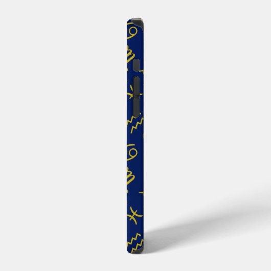 Boogschutter Zodiac + Astrologie Symbolen PTN Gld  iPhone Hoesje (Linkerkant)