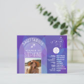 Boogschutter Zodiac Astrologie Teken Foto Geboorte Briefkaart (Staand voorkant)