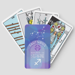 Boogschutter Zodiac Astrologie Teken Foto Geboorte Pokerkaarten