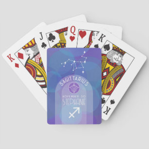 Boogschutter Zodiac Astrologie Teken Foto Geboorte Pokerkaarten