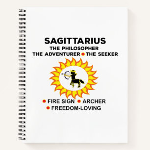 Boogschutter Zodiac Astrologische Tekens Notitieboek