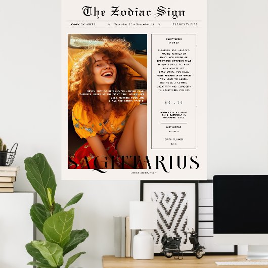 Boogschutter | Zodiac Astrology Fotokrant Poster (Thuiskantoor)