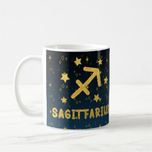 Boogschutter Zodiac Blauw en Goud Astrologie Mok