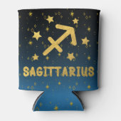 Boogschutter Zodiac Blue en Gold Koelbox Blikjeskoeler (Voorkant)