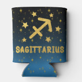 Boogschutter Zodiac Blue en Gold Koelbox Blikjeskoeler (Achterkant)