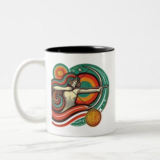 Boogschutter Zodiac Coffee Mok Vrouw Design (Links)