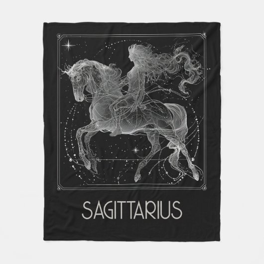 Boogschutter Zodiac Constellation Fleece Deken (Voorkant)