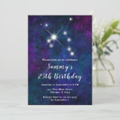 Boogschutter Zodiac Constellation Verjaardagsfeest Kaart (Staand voorkant)