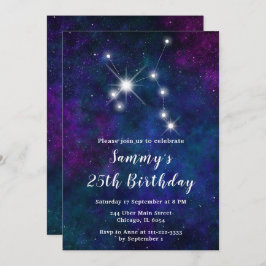 Boogschutter Zodiac Constellation Verjaardagsfeest Kaart