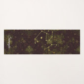 Boogschutter Zodiac Custom Paarse gouden bloem Yogamat (Achterkant (horizontaal))